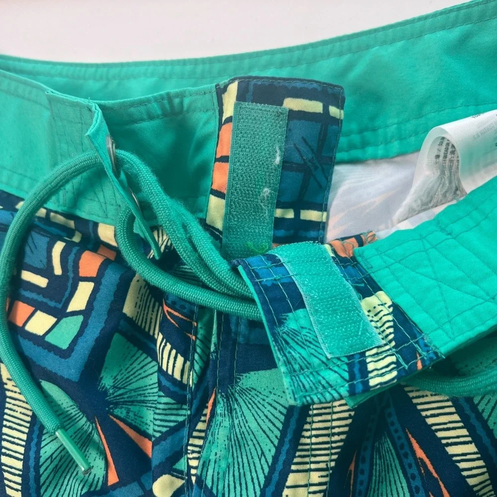 Hollister Mens Swim Shorts Sz 32 Multicolor Geometric Print Boardshorts W34 L8.5